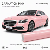 Film de protection de peinture (PPF) auto-cicatrisant et anti-jaunissement en TPU aliphatique Covestro, série Crystal Rose Carnation, pour le relooking automobile et la modification de couleur, vente en gros