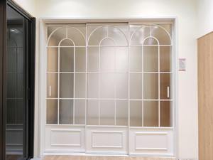 Slim Frame Aluminum Tempered Glass Interior Partition Door Living Room Sliding Room Divider Door - Product Image 1