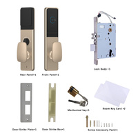 Cerradura de Puerta RFID de Aleación de Aluminio para Hotel, Precio de Fábrica, Lector de Cerradura Inteligente Integrado, Sistema de Tarjeta para Puerta de Madera con Llave de Tarjeta