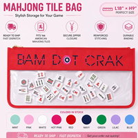 Sac de rangement transparent pour Mahjong, personnalisable avec monogramme brodé, pour jeu de Mahjong, cadeau de club, livraison rapide, sac pour tuiles américaines
