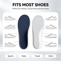 Solette Traspiranti a 4 Strati per Scarpe con Rialzo, Cuscinetti in Gel per Tallone Uomo Donna, fino a 8 cm, Antiscivolo, Invisibili, per Uso Quotidiano