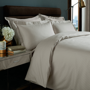 Ensemble de draps de luxe 300 TC à motif micro-lignes pour hôtel, toucher doux, respirant, 100% coton, écologique, toutes saisons - Product Image 2
