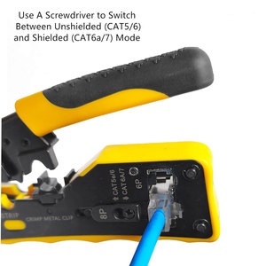 Pince à sertir RJ11 RJ45 pour câbles réseau Ethernet 6P 8P Cat5e Cat6 Cat7, outil de sertissage traversant personnalisable OEM - Product Image 4