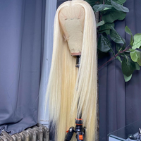 Perruque frontale en dentelle HD 613 13x6, cheveux humains vierges, blond platine 613, perruque en dentelle complète avec cheveux de bébé pour femmes
