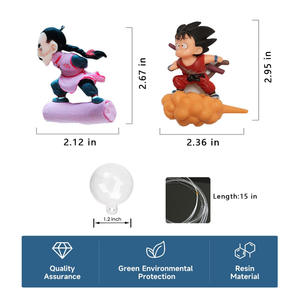 Decoraciones de pecera, personaje de dibujos animados, GOKU, <span class=keywords><strong>acuario</strong></span>, dispositivo flotante, adornos, accesorios, compañero de juegos - Product Image 3