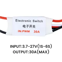 Nouvel Arrivage Interrupteur Électronique RC 30A à Courant Élevé 3.7 à 27V, Contrôlé par Récepteur, pour Drone, Pompe et Systèmes de Modélisme Aéronautique