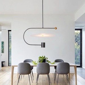 Creative Pendant <b>Light</b> Acrylic Lampshade Black Led Adjustable Height For Bedroom Cafe Bar Hotel <b>Lighting</b> - Product Image 2