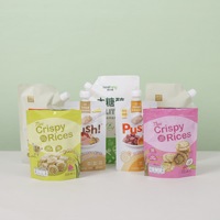 Pochettes Doypack refermables avec bec verseur, qualité alimentaire, sans BPA, en plastique, impression de logo personnalisée pour recharge de ketchup, gelée, liquides et boissons