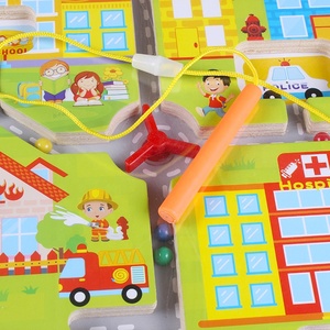 Grande penna da trasporto palla da passeggio maze giocattolo in legno <span class=keywords><strong>per</strong></span> <span class=keywords><strong>bambini</strong></span> puzzle city space farm - Product Image 4