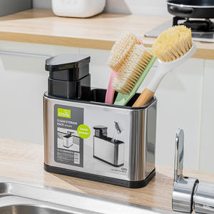 Support de rangement en acier inoxydable de Style européen haut de gamme pour bouteilles de <span class=keywords><strong>liquide</strong></span> compartiment organisateur d'évier de cuisine support de <span class=keywords><strong>vaisselle</strong></span> - Product Image 4
