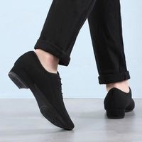 Zapatos de Baile Moderno para Hombre con Parte Superior de Tela Oxford Cómoda, Zapatos de Tango y Flamenco