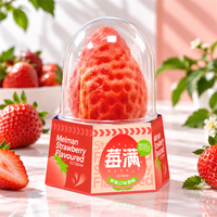 Op maat bedrukte papieren hoesjes en PET plastic bakjes voor 3D fruitvormige ijslollies, diepvriesdesserts en voedsel.