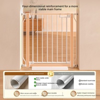 Barrière de sécurité pour enfants à fixation par pression pour escaliers et portes, avec ouverture bidirectionnelle et fermeture automatique