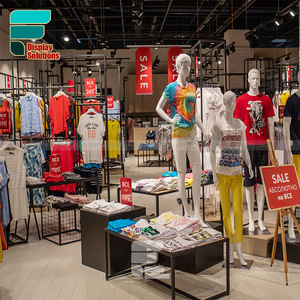 Perlengkapan Toko Pakaian Toko Perlengkapan Rumah Tangga Rak Pakaian Pipa Industri Rak Pakaian Dinding untuk Menggantung Pakaian - Product Image 2