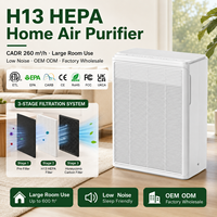 Purificateur d'air personnel intelligent pour grandes pièces 99.97% élimination efficace des odeurs de tabac Filtres à ions négatifs HEPA pour poils d'animaux domestiques