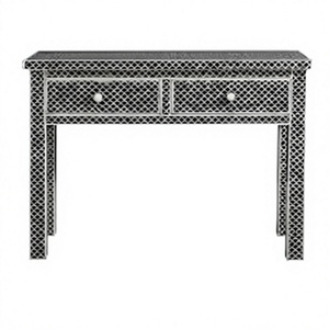 Mesa de Centro Extensible de Diseño Moderno y Ecológico con Marco de Madera con Incrustaciones de Hueso, Mueble para el Hogar con Cajón, Garantía de 2 Años, para Sala de Estar - Product Image 4