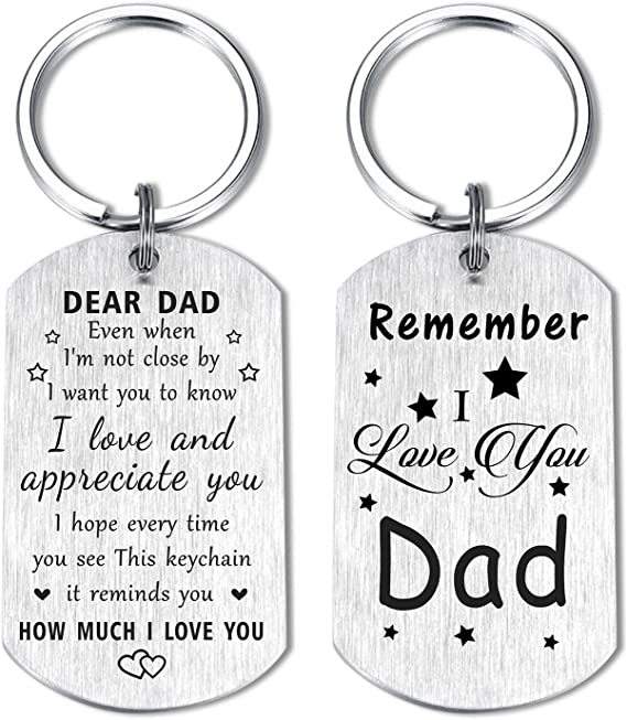 Metal Keyring Daddy And Me Keyring Father's Day Keychain Gift For
