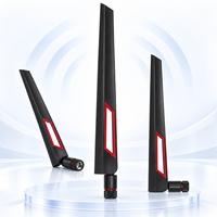 Antenne WiFi double bande 2,4 GHz 5,8 GHz à gain élevé 10dBi, pliable, SMA RP-SMA pour routeur, passerelle, PC