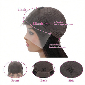 Parrucca Corta Pixie in <span class=keywords><strong>Capelli</strong></span> Umani per Uso Quotidiano, Densità 180%, Senza Colla, Facile da Indossare, 6 Pollici, Ondulata Corta per Donne - Product Image 6