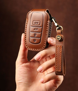 Étui pour clé de voiture compatible avec <span class=keywords><strong>Toyota</strong></span> BZ4 X, <span class=keywords><strong>Corolla</strong></span>, Vios, en cuir Crazy Horse et cuir véritable - Product Image 3