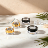 Pot à paillettes pour ongles transparent avec fenêtre, vide, pour paillettes, poudre libre et pigments – Emballage ODM du fabricant
