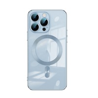 Coque de téléphone magnétique électroplaquée tendance, antichoc et sécurisée pour iPhone 12 13 14 15 16 Pro Max & XR XS Max