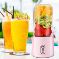 2024 baru USB pengisi daya segar oranye Blender Mini listrik Smoothies enam pisau Blender portabel dan mesin Juicer