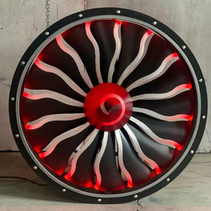 Idées de décoration tendance pour <span class=keywords><strong>bar</strong></span> / Art mural en métal en forme de turbine à réaction avec lumière pour la décoration du comptoir - Product Image 5