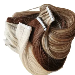 Double Drawn European Russian female invisibility Extension High Quality 24 In 30 Inch Hair