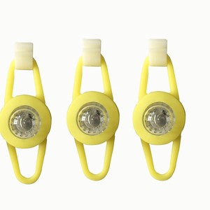 Yueli <b>Silicone</b> Frog Led Bicycle Light Yellow Shell Flash Mode <b>Waterproof</b> Ring Lamp For Cycling Riding Equipment - Product Image 1