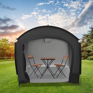 Tente de rangement portable pour vélos, imperméable, respirante, anti-UV, coupe-vent, en Oxford et PVC enduit, pour 1 à 4 vélos, abri extérieur - Product Image 5