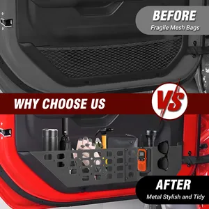 Caja de Almacenamiento Metálica para Puerta Delantera de Coche, Accesorios Interiores, Soporte para Puerta para JLU 4XE 2018-25 Gladiator JT 2020-25 - Product Image 5