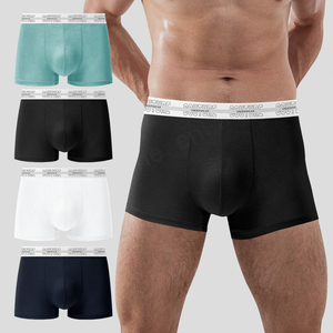 Venta caliente de fábrica logotipo personalizado elástico de talla grande ropa interior cómoda pantalones cortos suaves Calzoncillos Bóxer hombres ropa interior - Product Image 1