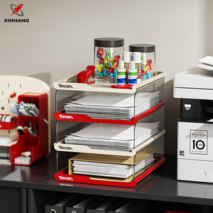 Xinhang chống tràn rim hộp tập tin nhựa hình chữ U rãnh nhựa trường hợp tài liệu nặng tải tổ chức tài liệu văn phòng tinh tế - Product Image 4