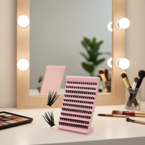 Extensions de cils individuelles Asiteo, 500 pièces, bouquets naturels effilés, fibres synthétiques plates fabriquées à la machine pour usage DIY - Product Image 2