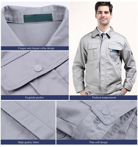 Prix de gros de nouveaux designs bleu marine d'hiver unisexe ingénieurs femmes uniformes de travail pour hommes vêtements de travail veste - Product Image 4