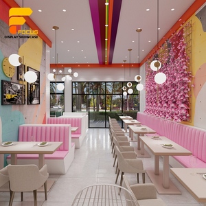 Proveedor de gabinetes de madera de alta calidad, cafetería <span class=keywords><strong>francesa</strong></span>, diseño de interiores, decoraciones de exhibición de cafetería, cafetería - Product Image 1