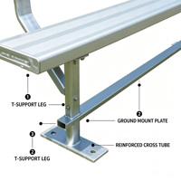 Tribune mobile en aluminium robuste, sections modulaires démontables, pour sports de plein air, logo personnalisé, fournisseur en gros, OEM disponible
