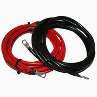 Câble de batterie de voiture pour onduleur solaire 4AWG 6AWG 8AWG, isolé en silicone, basse tension, -40°C à +200°C, borne automobile