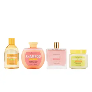 customer logo body wash shampoo manufacturer body shimmer butter massage oils bath care set