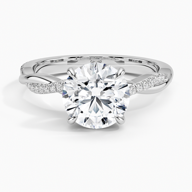 Lab Grown Diamond Waterproof Travel Silver Moissanite Pure Gold Engagement Ring With Two Pear Cut