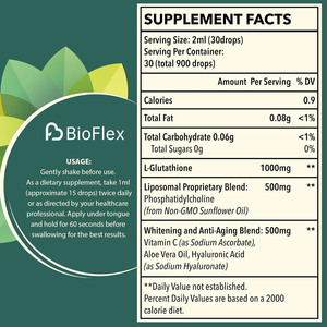 Grosir OEM Label pribadi cairan Liposomal Glutathione tetes suplemen dengan Vitamin C & asam hialuronat untuk pemutih kulit - Product Image 4