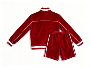 Custom Autumn <strong>Men's</strong> Retro <strong>Velvet</strong> Sportswear Set Plus Size Breathable Lightweight Anti-Bacterial Ribbed Cuffs Streetwear ODM OEM - Product Image 2