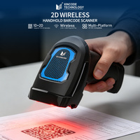 Lecteur de codes-barres 2D portable Xincode, scanner de codes-barres USB filaire, lecteur de codes QR 1D, lecteur de codes-barres sans fil 2.4G pour l'inventaire