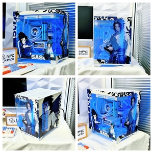 MicroATX/Desktop Gaming PC Towers Nuevo diseño Metal <span class=keywords><strong>Hokage</strong></span> Ninja Figura Vidrio templado Mid Tower Computer Case para PC Anime Stock - Product Image 6