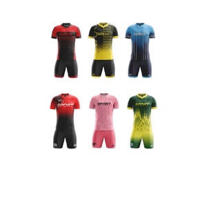 Maillot de football professionnel personnalisé respirant et anti-humidité, imprimé par transfert thermique, color-block, pour l'entraînement - Product Image 6