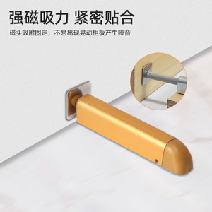 กลไกการเด้งกลับด้วยอะลูมิเนียมอัลลอยด์สำหรับประตูตู้เสื้อผ้าแบบทรงกระบอก พร้อมแม่เหล็กซ่อนในตัว ดันเพื่อคืนตำแหน่งเดิม ไม่ต้องใช้มือจับ ทนทาน - Product Image 4