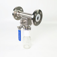 Vanne d'échantillonnage quantitative doublée de PTFE DN25, résistante à la corrosion, zéro fuite, échantillonnage précis