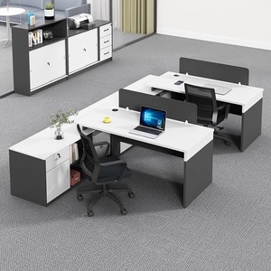 Cubículo moderno, mesas de ordenador de oficina para 2 personas, muebles, escritorio, Partición de Pc, estación de trabajo, mesa de oficina - Product Image 1