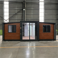 Maison Conteneur Préfabriquée Extensible en Bois 20ft 40ft 2-5 Chambres Style Mid-Century Moderne avec Construction Métallique Respirante en Acier